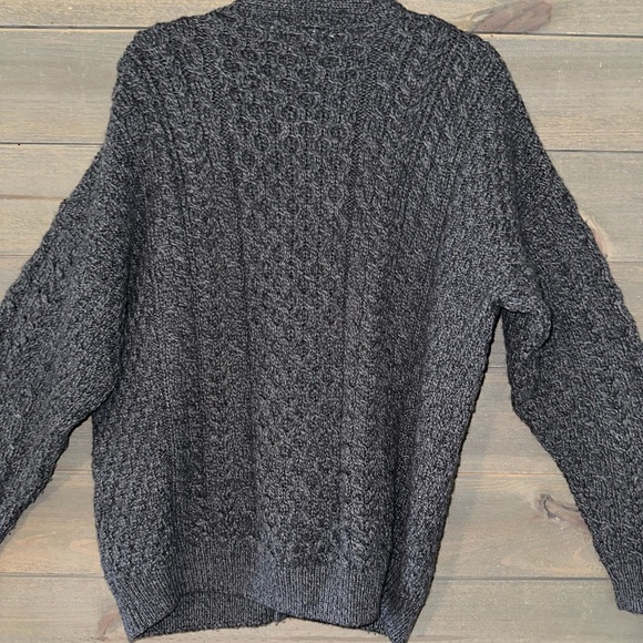 ARAN SWEATER MARKET MERINO WOOL CARDIGAN - Picture 5 of 7